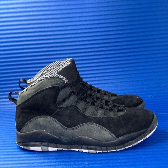 Size 10- Men’s Nike Air Jordan 10 Retro Stealth Black 310805-003 Sneakers - Picture 1 of 8